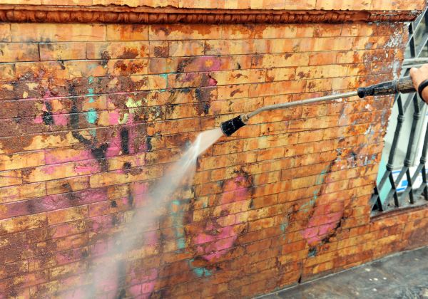 Brick Graffiti Cleaning in Olathe