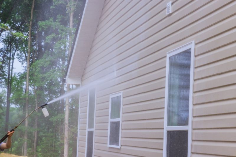 Power Washing Results on Siding